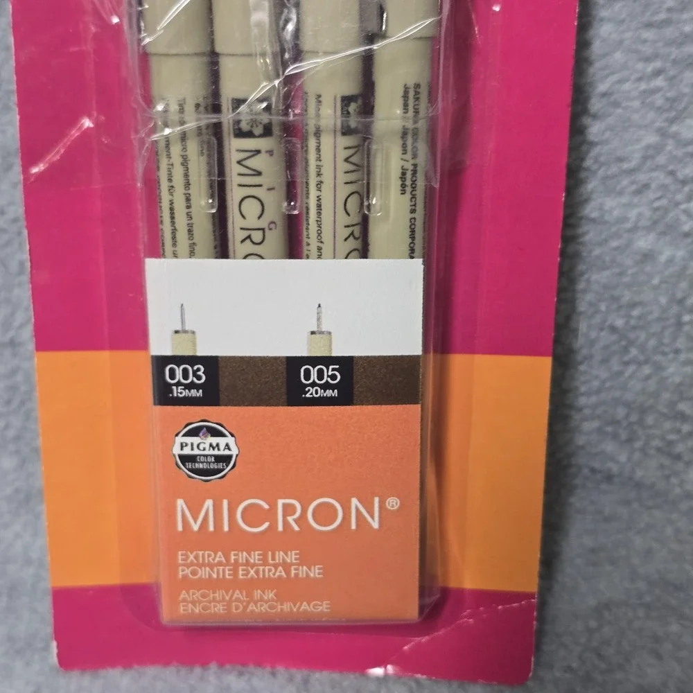 Sakura Pigma Micron Black Fineliner Pen Lot 3 Sets 8 6 4 Japan Archival